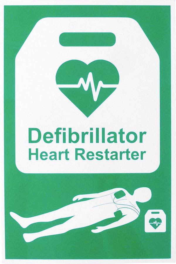 AED AUTOMATED EXTERNAL DEFIBRILLATOR SIGN - CM1328